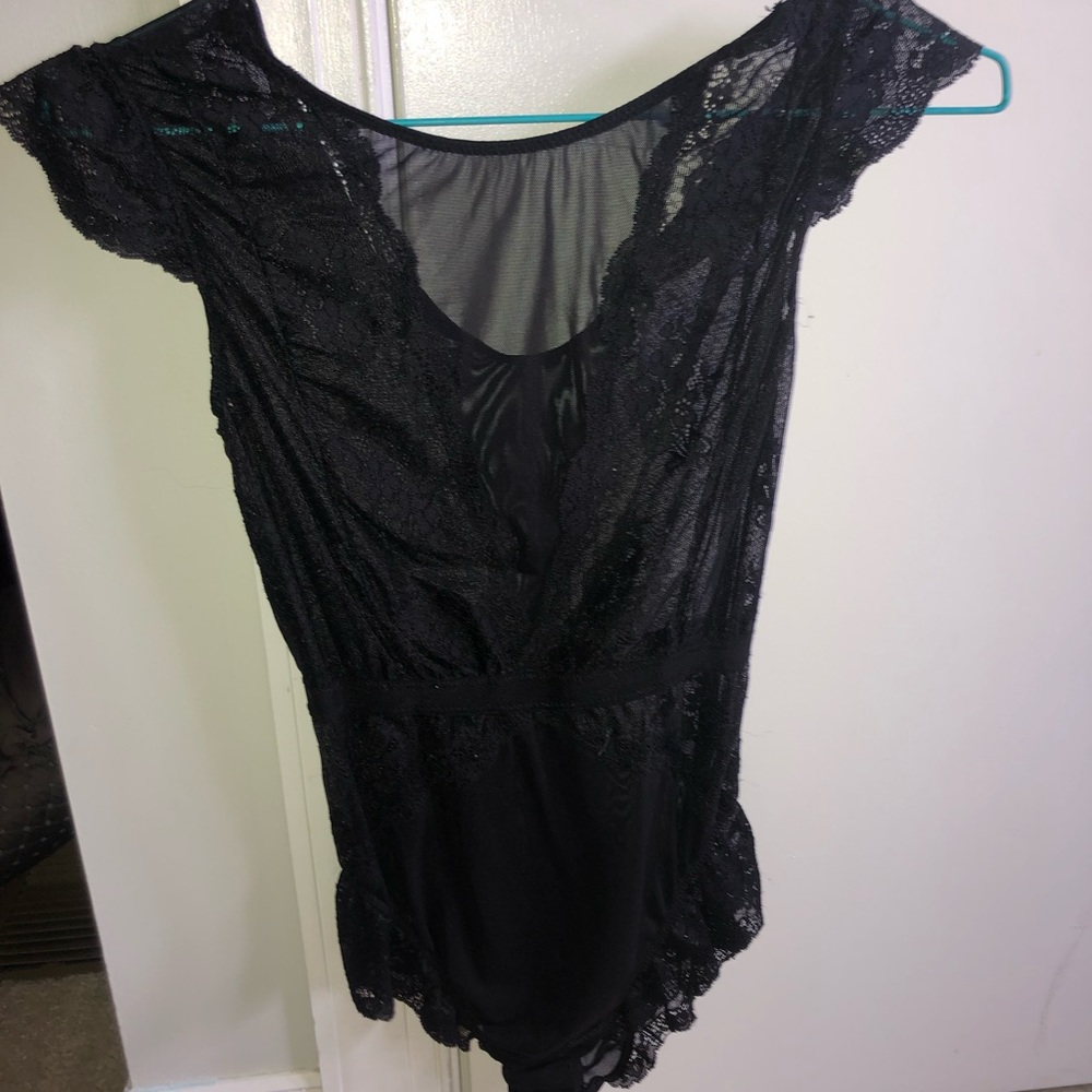 Black lace bodysuit